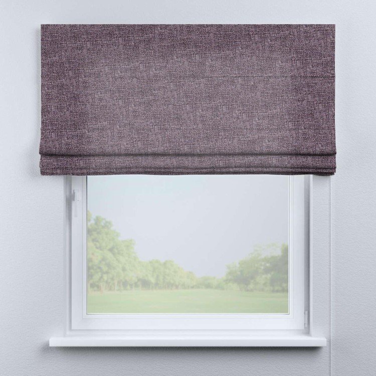 Римская штора «Кортин» для проема, ткань лён кашемир фиолетовый